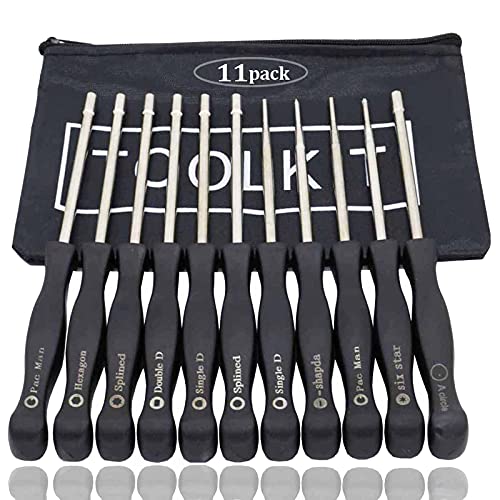 11 Pcs Carburetor Adjustment Tool Screwdriver Kit for Common 2 Cycle Carburator Adjusting Small Engine Carb Tune up Adjusting Tool, Carburetor Adjuster Tool - Carb Tool Kit (band black Tool bag)