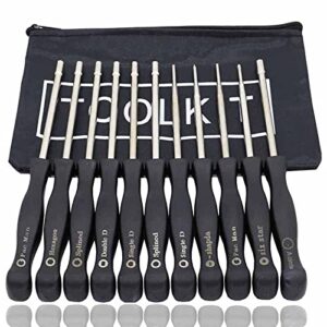 11 Pcs Carburetor Adjustment Tool Screwdriver Kit for Common 2 Cycle Carburator Adjusting Small Engine Carb Tune up Adjusting Tool, Carburetor Adjuster Tool - Carb Tool Kit (band black Tool bag)