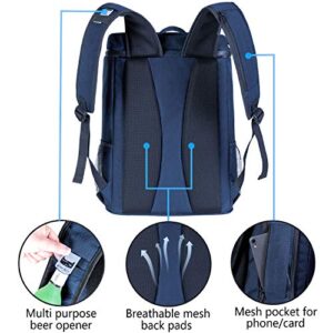 FORICH Cooler Backpack Insulated Backpack Cooler Bag Leak Proof Portable Soft Cooler Backpacks to Work Lunch Travel Beach Camping Hiking Picnic Fishing Beer Bottle for Men Women, 30 Cans (Z - Blue)