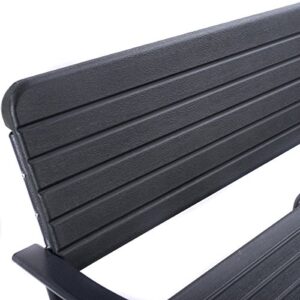 HAPPYGRILL Swing Glider Patio Chair Bench, Steel Porch Chair Loveseat Bench, Rocking Glider Bench