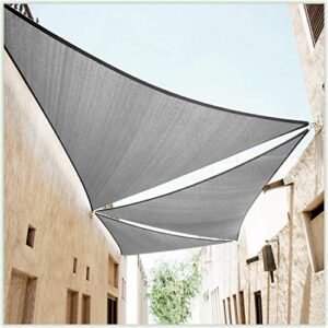 colourtree 16′ x 16′ x 16′ grey triangle ctapt16 sun shade sail canopy mesh fabric uv block – commercial heavy duty – 190 gsm – 3 years warranty (we make custom size)