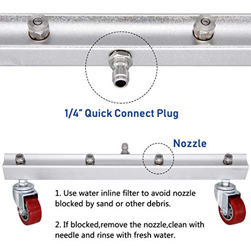 Twinkle Star 16 Inch Pressure Washer Undercarriage Cleaner, Under Car Water Broom with 16" Straight Extension Wand and 16" 45 Degree Curved Wand, 4000 PSI