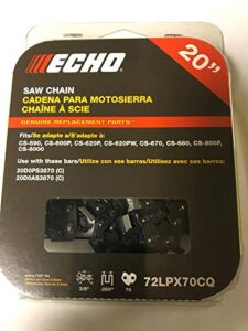 echo genuine 72lpx70cq 20″ saw chain loop for echo cs-590 cs-600p cs-620p/pw cs-670 cs-680 cs-800p cs-8000