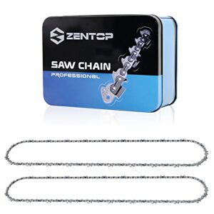 zentop 24-inch 2 pack chainsaw chain – 3/8″ pitch .050″ gauge 84 drive links wood cutting saw chain for chainsaw parts fits craftsman, echo, homelite, poulan, remington