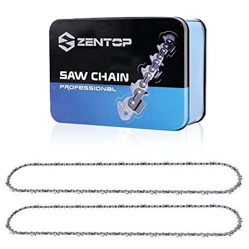 ZENTOP 24-Inch 2 Pack Chainsaw Chain - 3/8" Pitch .050" Gauge 84 Drive Links Wood Cutting Saw Chain for Chainsaw Parts fits Craftsman, Echo, Homelite, Poulan, Remington