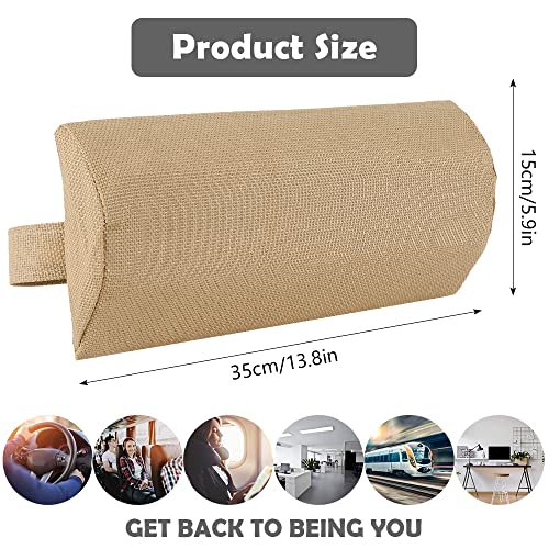 Lounge Chair Lounger Pillow, Soft Chaise Longue Pillow for Sunbathing Lounger Ergonomic Pillow Removable Lounger Headrest Cushion for Backyard, Picnics, Beach (Beige)