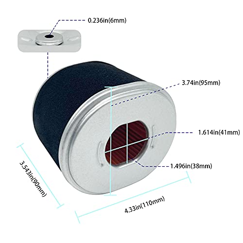 StaiBC Air Filter Fits Honda GX 340 & GX 390. 17210-ZE3-505, 17210-ZE3-010, 5252697, 2893907, Oregon:30-417, Rotary:19-7712, 100-012