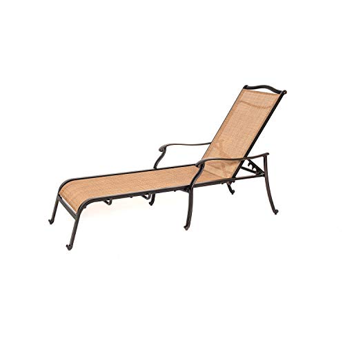 Hanover Monaco Chaise Lounge Chair, 1 Piece, Tan