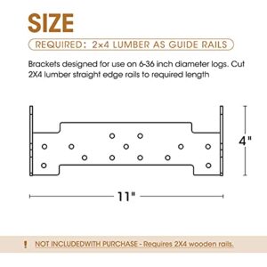 Touri Chainsaw Mill Rail Guide Metal Bracket Logging Tools Used with Saw Mill (Lumber not Included), A Pair