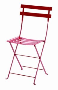 fermob bistro folding chair – set of 2 (poppy red)