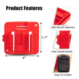 Battery Holder for Craftsman V20 20V Battery Wall Mount Battery Storage for Work Van, Shelf, Toolbox -5 Pack