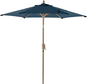 le conte 9 ft patio umbrella outdoor market umbrellas table umbrellas | 3 years non-fading material & push button tilt | best for deck, balcony, garden, lawn & pool (navy blue)