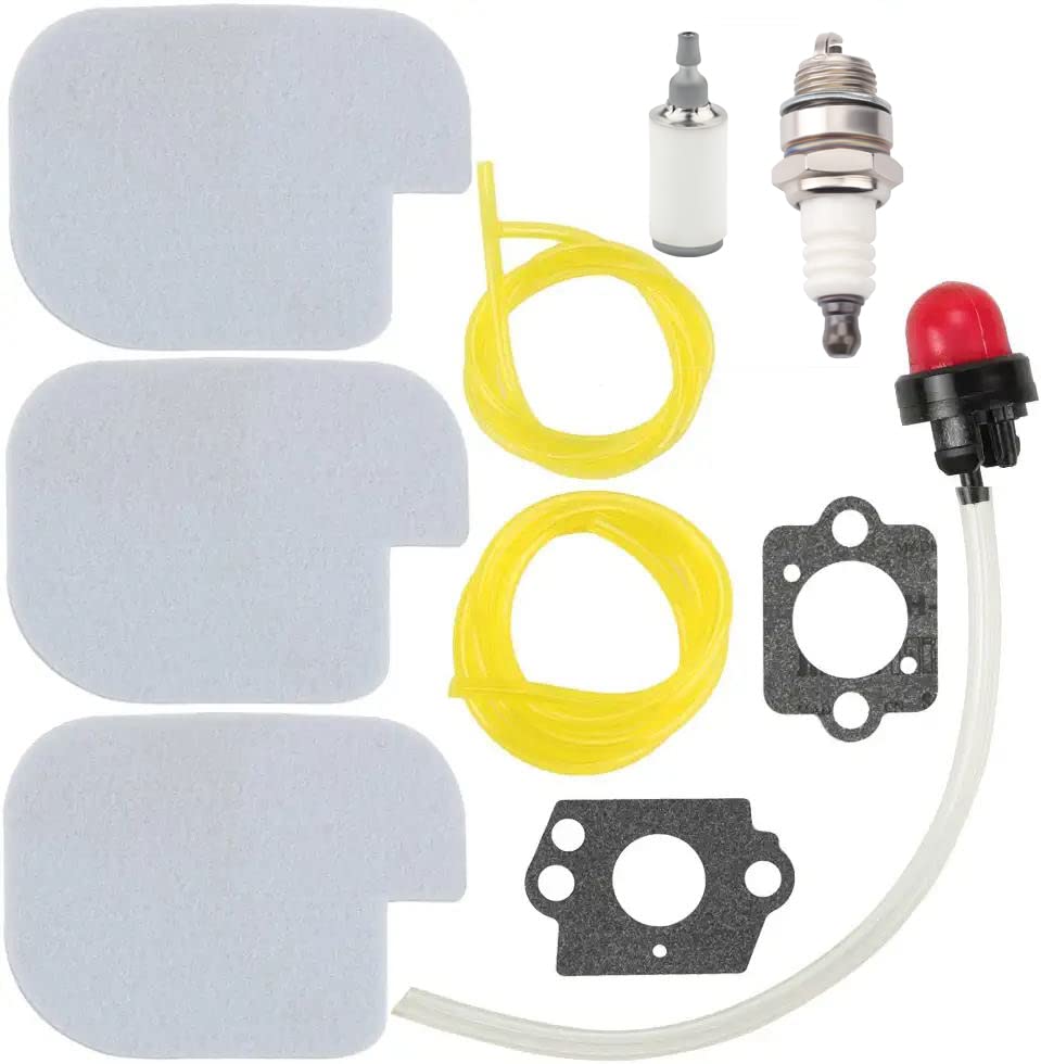 530057925 530069247 Air Filter 530095646 Fuel Filter with Fuel Line Spark Plug Gasket Primer Bulb for Poulan Craftsman 42cc Chainsaw P3314 P3416 P3816 P4018 PP3416 PP3516 PP3816 PP4018 PP4218 PPB3416