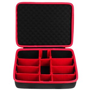 Khanka Hard Battery Storage Box Holder, Carrying Case Replacement for Milwaukee M12 M18 18V Battery and Charger - Holds 12V M18 18V 2.0/3.0/4.0/5.0/6.0/6.5/8/9.0/12.0-Ah Battery, Charger (Case Only)