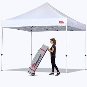 mastercanopy pop up canopy tent commercial grade 10×10 instant shelter (white)