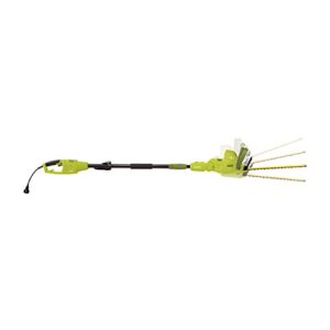 Sun Joe SWJ803E 10 inch 8.0 Amp Electric Multi-Angle Pole Chain Saw, Green & Joe SJH904E Multi-Angle Telescoping Convertible Electric Pole Hedge Trimmer | 19-Inch 4.5 -Amp