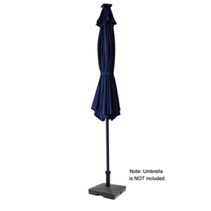 C-Hopetree 64 lb Heavy Duty Water Fillable Base Stand Square for Patio Outdoor Table Umbrella, Black