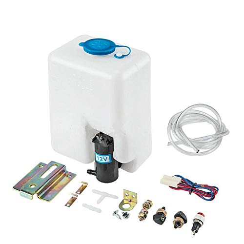 DYKL 12VUniversal Car 99300 Windshield Washer Pump Washer Fluid Reservoir Bottle Kit with Pump Jet Button Switch