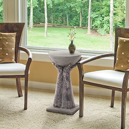 SUNBURY Outdoor Indoor Side Table, 23" Hand-Shaped Side Table Plant Stand, Accent Side Table, Decorative Garden Stool