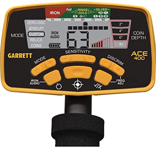 Garrett ACE 400 Metal Detector with Waterproof Coil Pro-Pointer at and Carry Bag