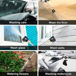 21V Cordless Pressure Washer, Max 870PSI, 2.11GPM, Electric Portable Pressure Washer with 6-in-1 Adjustable Nozzle, Battery and Charger with Accessories for Cleaning Floor Watering Car Flowers Fences