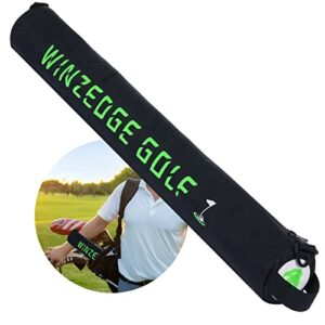 winzedge beer sleeve for golf bag, unique golf gifts for men dad husband him father’s day, fits 7 cans, fully insulated golf cooler bag to keep beers and beverages ice cold,