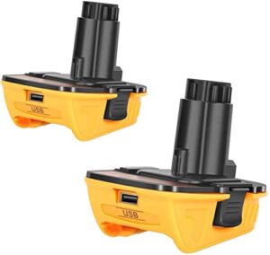 replacement dca1820 battery adapter compatible with dewalt 18v tools (2 pack)