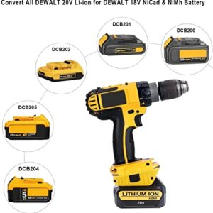 Replacement DCA1820 Battery Adapter Compatible with Dewalt 18V Tools (2 Pack)