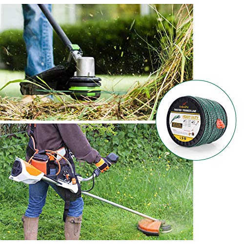 A ANLEOLIFE 3-Pound Heavy Duty Twisted .095-inch-by-1181-ft Dual Core String Spiral Trimmer Line Spool,with Bonus Line Cutter