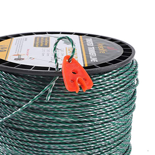 A ANLEOLIFE 3-Pound Heavy Duty Twisted .095-inch-by-1181-ft Dual Core String Spiral Trimmer Line Spool,with Bonus Line Cutter