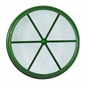 SE 13 1/4 Inch Stackable Classifier Gold Prospecting Pan - 1/4 Inch Stainless Steel Mesh Sifting Pan, Green