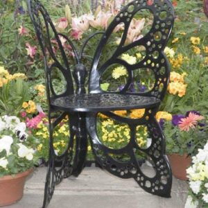 Flower House FHBC205 Butterfly Chair, Black