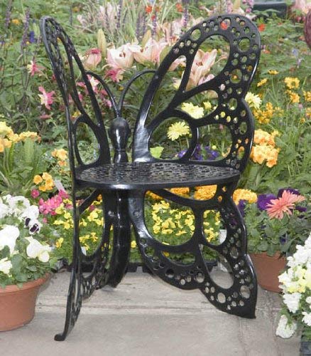 Flower House FHBC205 Butterfly Chair, Black