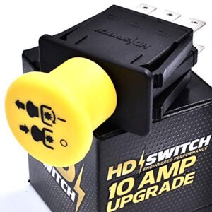 hd switch 10 amp upgrade blade clutch pto switch replaces scag 483957 481687 – yellow