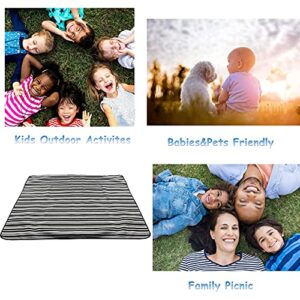 apollo walker Extra Large Picnic Blanket Camping Mat 80x 60 inches with Waterproof Backing for Family Picnic,Concerts,Park,Travel,Grass