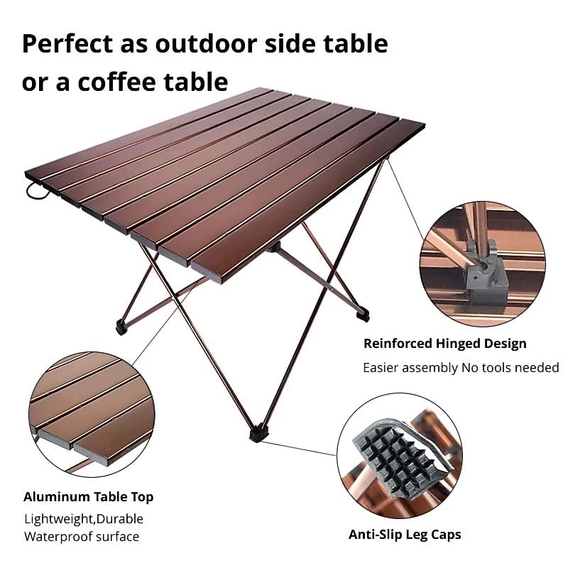 DOUBAO Aluminum Alloy Portable Ultralight Folding Camping Table Foldable Outdoor Dinner Desk for Party Picnic BBQ