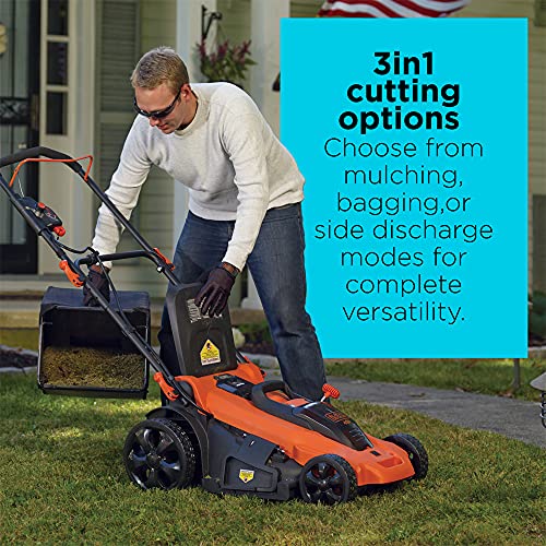 BLACK+DECKER 40V MAX* Cordless Lawn Mower with Battery and Charger Included (CM2043C)