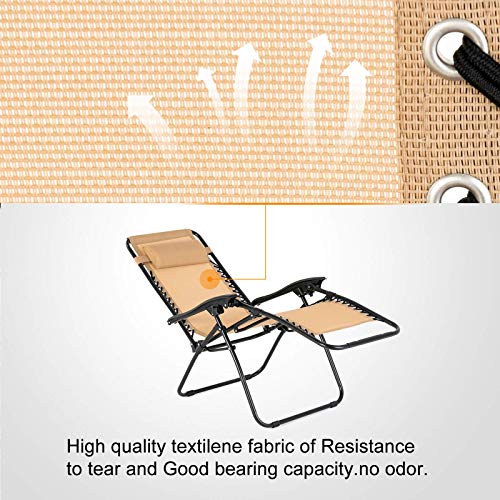 Mecor 3PC Zero Gravity Lounge Chairs Beach Chairs Patio Chairs Adjustable Folding Recliner with Folding Table Outdoor Yard Beach