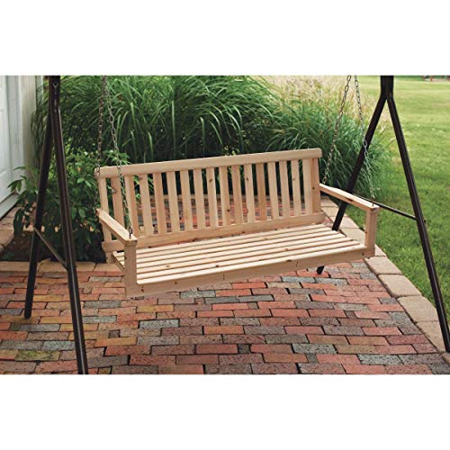 Jack Post Jennings Traditional 4-Foot Swing Seat with Chains in Unfinished hardwood