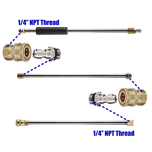 M MINGLE Pressure Washer Adapter Set, 1/4 Inch Quick Disconnect Kit, 5000 PSI