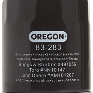 Oregon 83-283 Oil Filter Replaces Briggs & Stratton 491056, Kohler 52-050-02-S, Black