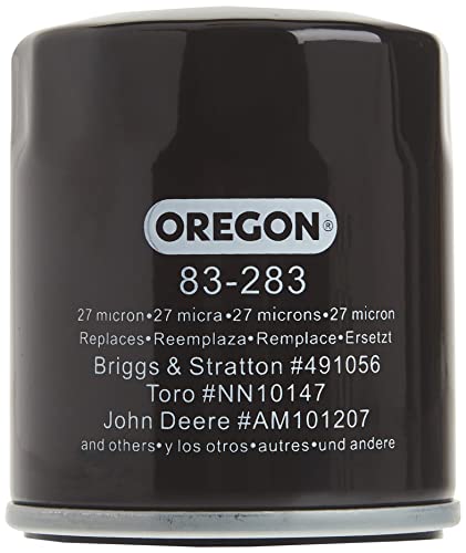 Oregon 83-283 Oil Filter Replaces Briggs & Stratton 491056, Kohler 52-050-02-S, Black