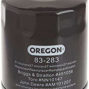 Oregon 83-283 Oil Filter Replaces Briggs & Stratton 491056, Kohler 52-050-02-S, Black