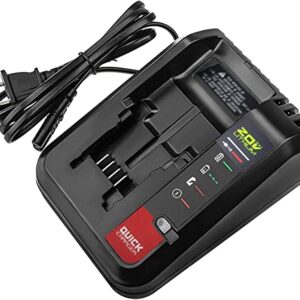 20V Lithium Battery Fast Charger Compatible with Black and Decker 20V Lithium Battery LBXR20 LBXR2020 LB2X4020 and Porter Cable 20V Lithium Battery PCC685L PCC680L PCC681L