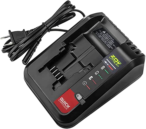 20V Lithium Battery Fast Charger Compatible with Black and Decker 20V Lithium Battery LBXR20 LBXR2020 LB2X4020 and Porter Cable 20V Lithium Battery PCC685L PCC680L PCC681L