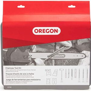 Oregon Chainsaw Chain Sharpening Kit with Hard Case - Contains Files, Handles, Depth Gauge, Stump Vise, Felling Wedge, and More Accessories