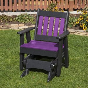 ecommersify inc bright purple-poly lumber mission 2 feet glider everlasting – made in usa – amish crafted