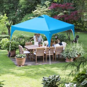 Canopy Tent 10x10FT, Anti-UV Sun Shade Canopy Tent, Easy Set-up Canopy for Camping, Parties, Garden, Backyard, Wheel Carrying Bag