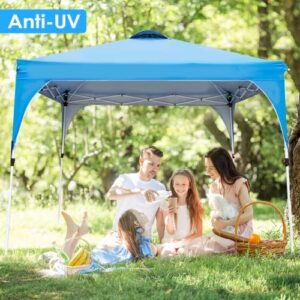 Canopy Tent 10x10FT, Anti-UV Sun Shade Canopy Tent, Easy Set-up Canopy for Camping, Parties, Garden, Backyard, Wheel Carrying Bag