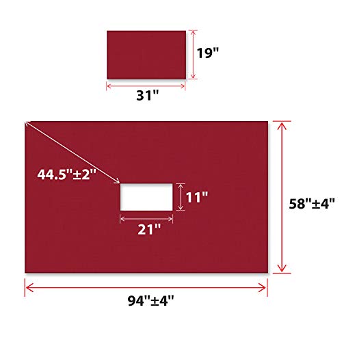 BenefitUSA Double Tiered Replacement Canopy ONLY for 8x5Ft Barbecue Gazebo, Outdoor Grill Shelter Replacement Canopy Top (Burgundy)